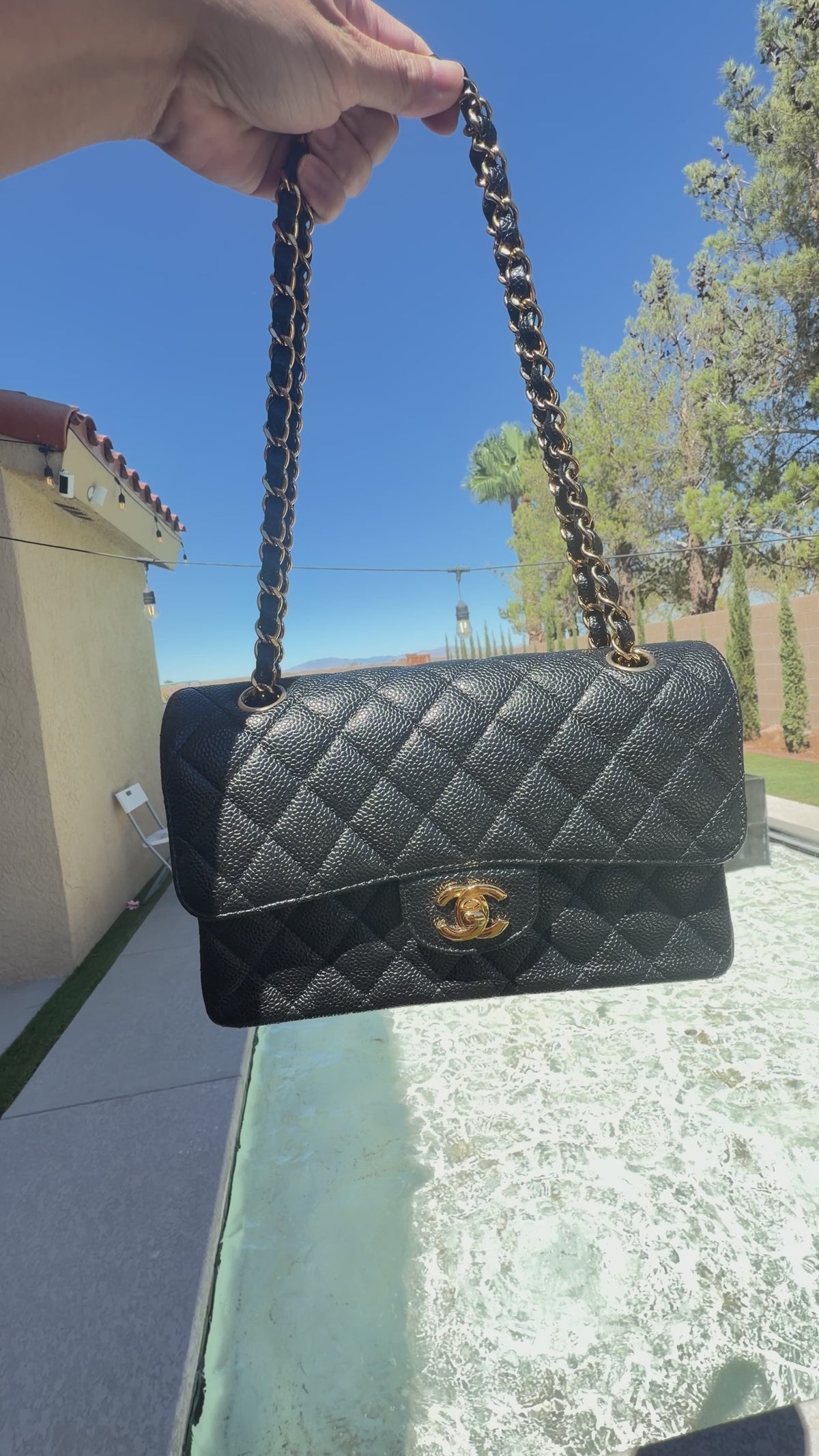 Chanel double flap caviar SMALL